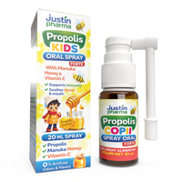 Spray oral pentru copii, Propolis Kids, 20 ml, Justin Pharma