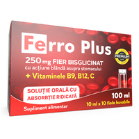 Ferro Plus, 10 fiole buvabile, Justin Pharma