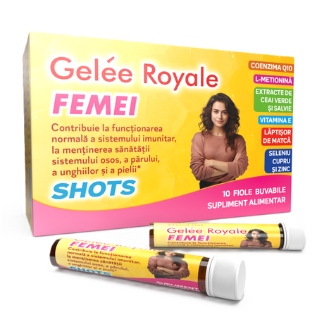 Gelee Royale pentru femei, 10 fiole buvabile, Justin Pharma