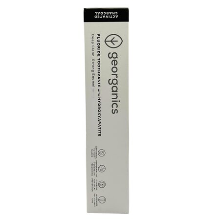 Pasta de dinti cu hidroxiapatita si carbune activ Activated Charcoal, 75 ml, Georganics 756630