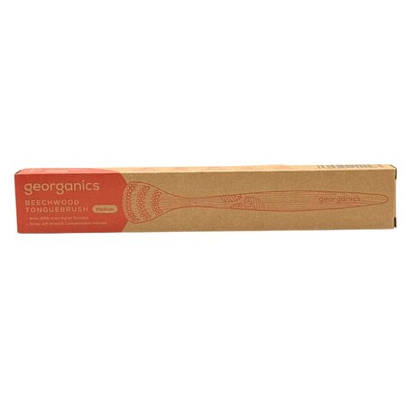 Periuta din lem de fag pentru curatarea limbii, 1 bucata, Georganics 756636