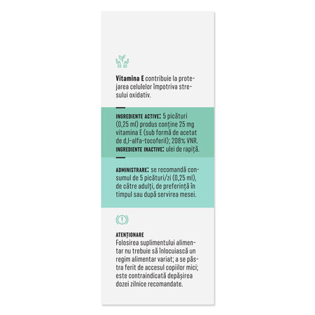 Vitamina E, 10 ml, Parapharm 756822