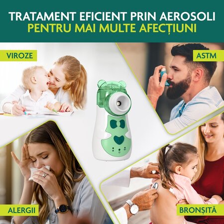 Nebulizator portabil cu ultrasunete pentru copii NBM-8B, 1 bucata, Nebelum 756919