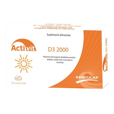 Activit D3, 2000, 30 comprimate, Aesculap
