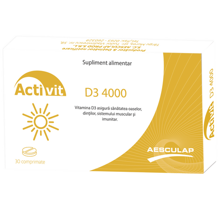 Activit D3, 400, 30 comprimate, Aesculap