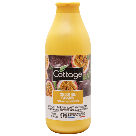 Lapte hidratant pentru dus si baie Smoothie Passion, 750 ml, Cottage