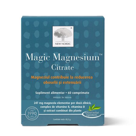 Magneziu citrat Magic, 60 comprimate, New Nordic