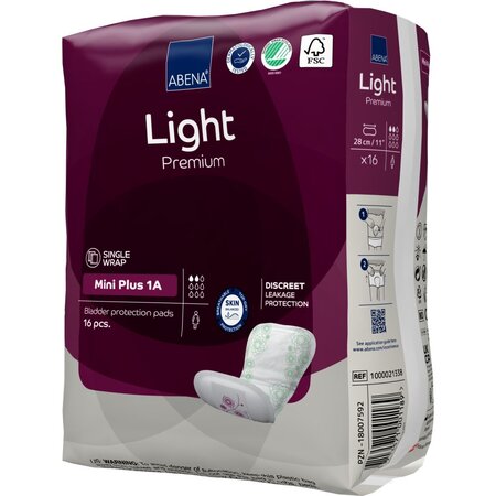 Absorbante pentru incontinenta urinara Light Mini Plus 1A, 16 bucati, Abena 757096