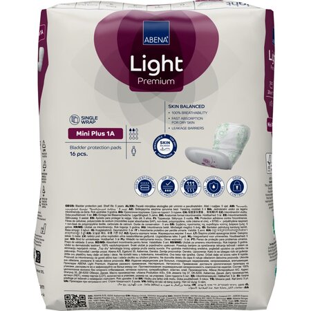 Absorbante pentru incontinenta urinara Light Mini Plus 1A, 16 bucati, Abena 757097