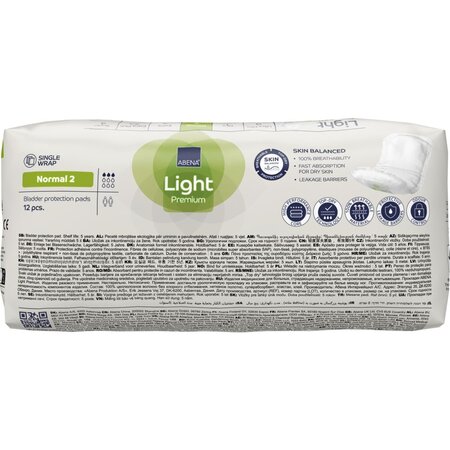 Absorbante pentru incontinenta urinara Light Normal 2, 12 bucati, Abena 757107