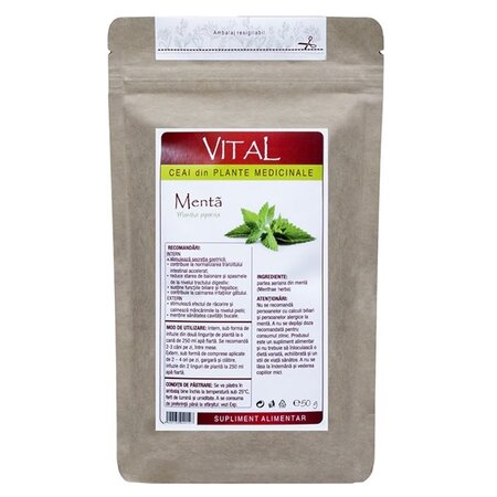 Ceai de menta Vital, 50 g, Plantavorel