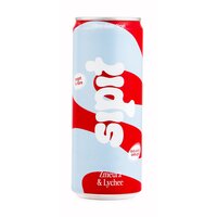 Bautura carbogazoasa cu fibre, suc de fructe si aroma de zmeura si lychee, 330 ml, Sipit
