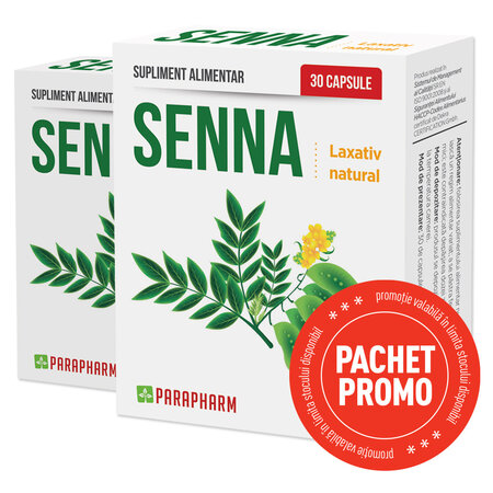 Pachet Senna, 30 capsule+30 capsule, Parapharm