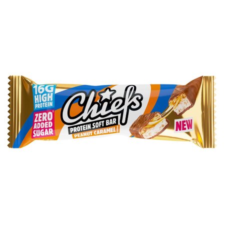 Baton proteic Peanut Caramel, 55 g, Chiefs
