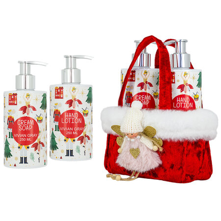 Set Sapun lichid pentru maini + Crema de maini Red Velvet, 250 ml + 250 ml, Vivian Gray 757967
