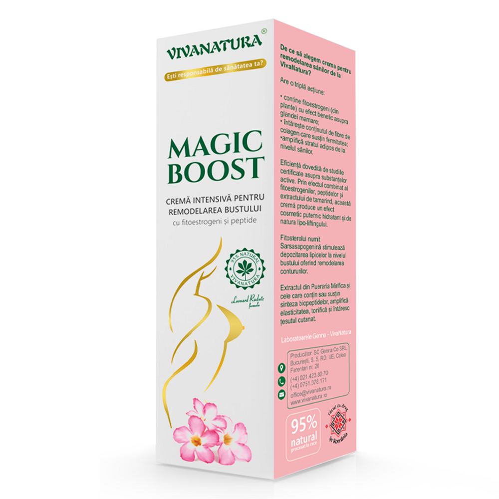 Crema intensiva pentru remodelarea bustului Magic Boost, 145 ml, Vivanatura