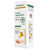 Crema reparatoare pentru maini cu unt de mango si shea, 75 ml, Vivanatura