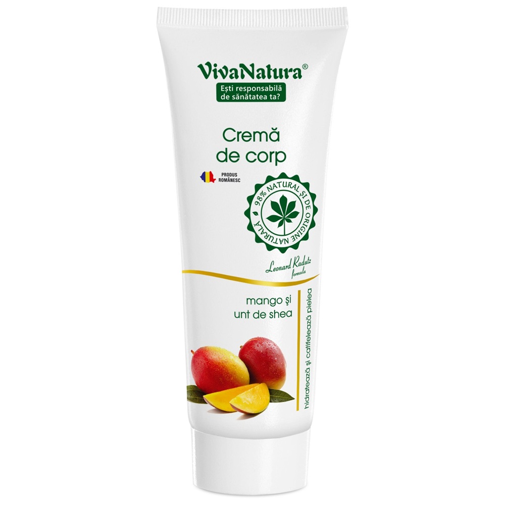Crema de corp cu mango si unt de shea, 250 ml, Vivanatura