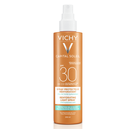 Spray anti-deshidratare pentru protectie solara SPF 30 Capital Soleil, 200 ml, Vichy
