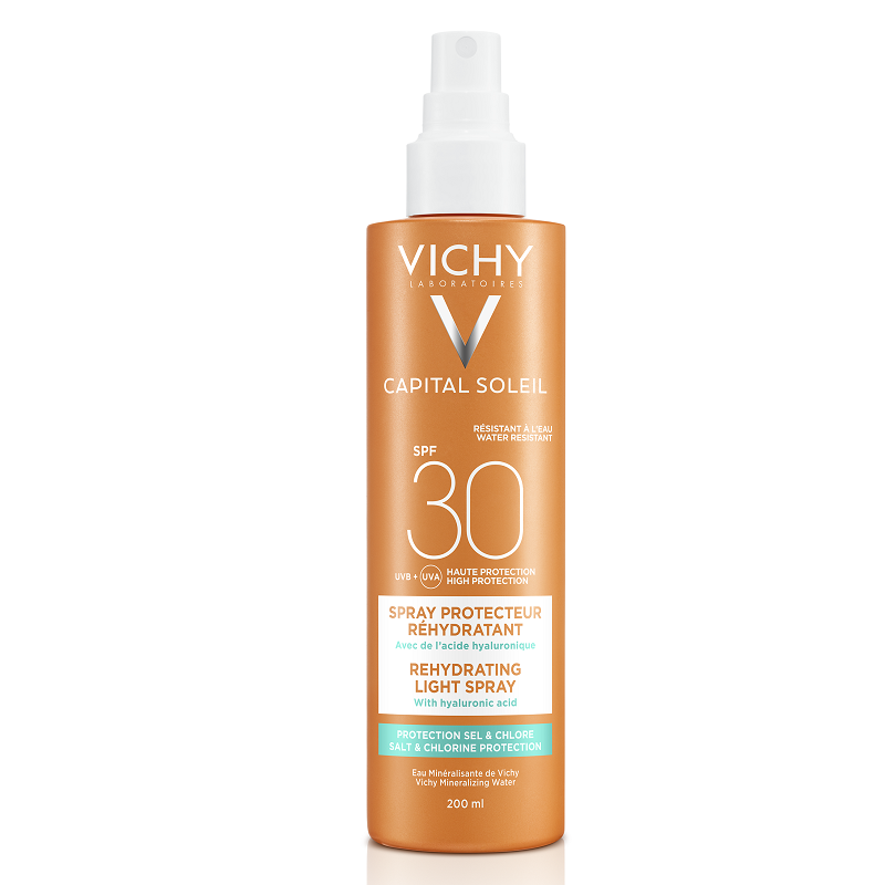 Spray anti-deshidratare pentru protectie solara SPF 30 Capital Soleil, 200 ml, Vichy