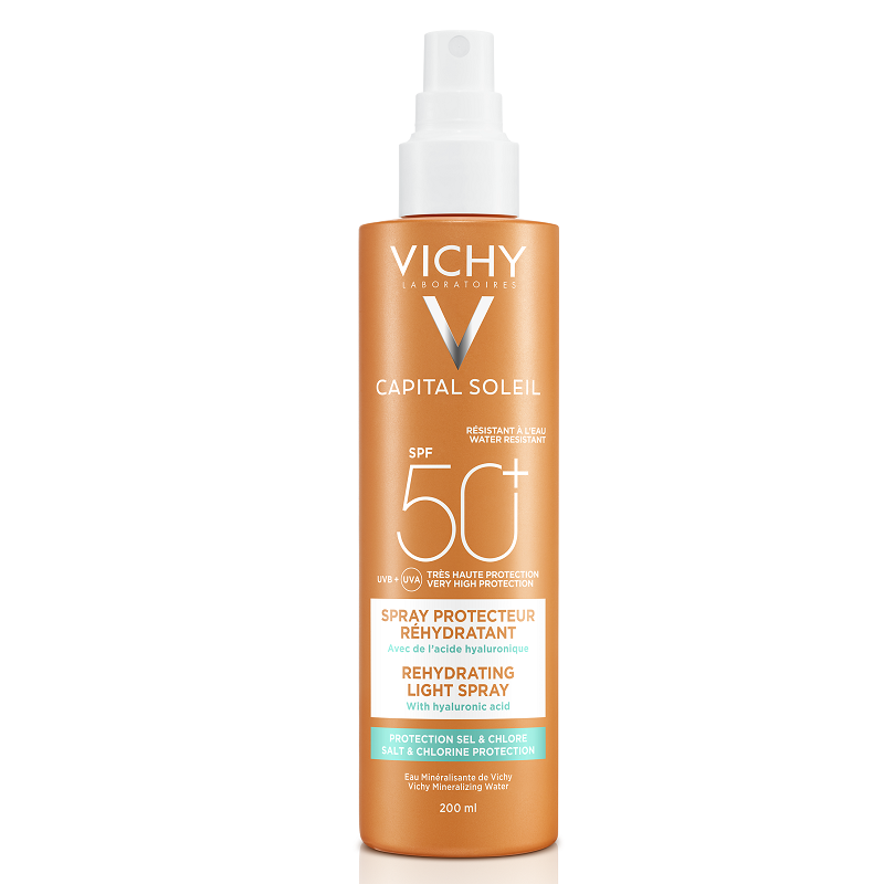 Spray anti-deshidratare pentru protectie solara SPF 50+ Capital Soleil, 200 ml, Vichy