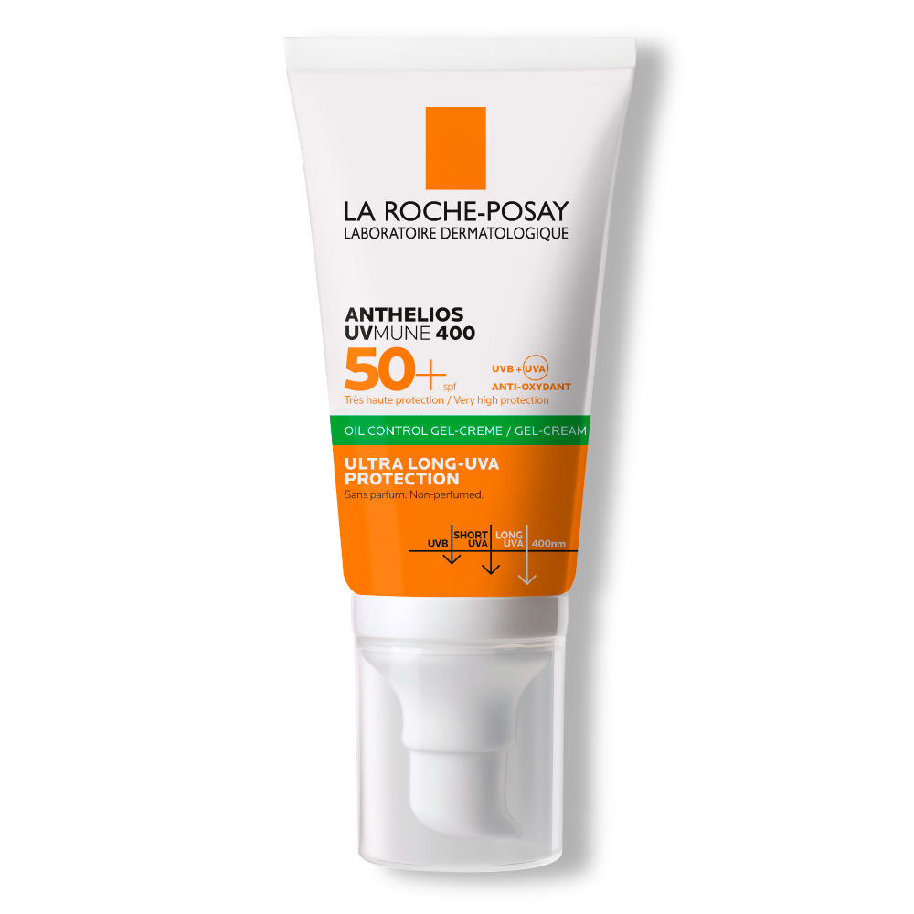 Gel-crema cu protectie solara SPF 50+ pentru fata Anthelios UVmune 400 Oil Control, 50 ml, La Roche-Posay