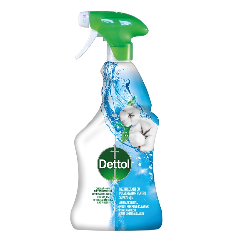 Spray multifunctional Crisp Linen & Aqua Sky, 500 ml, Dettol