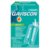 Gaviscon Mentol suspensie orală, 12 plicuri, Reckitt Benckiser Healthcare