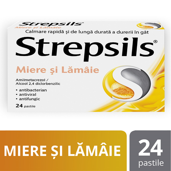 Strepsils miere si lamaie, 24 pastile, Reckitt Benckiser