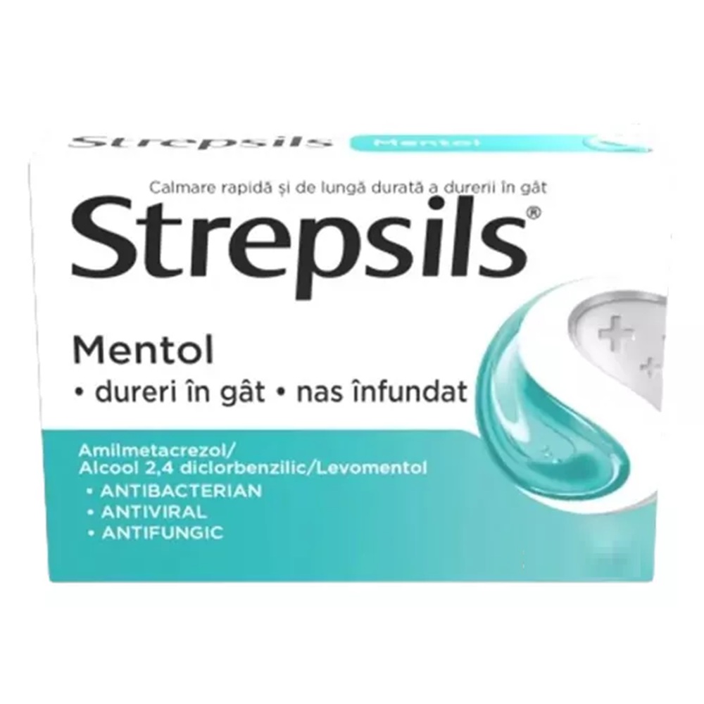 Strepsils Mentol, 24 pastile, Reckitt Benckiser Healthcare
