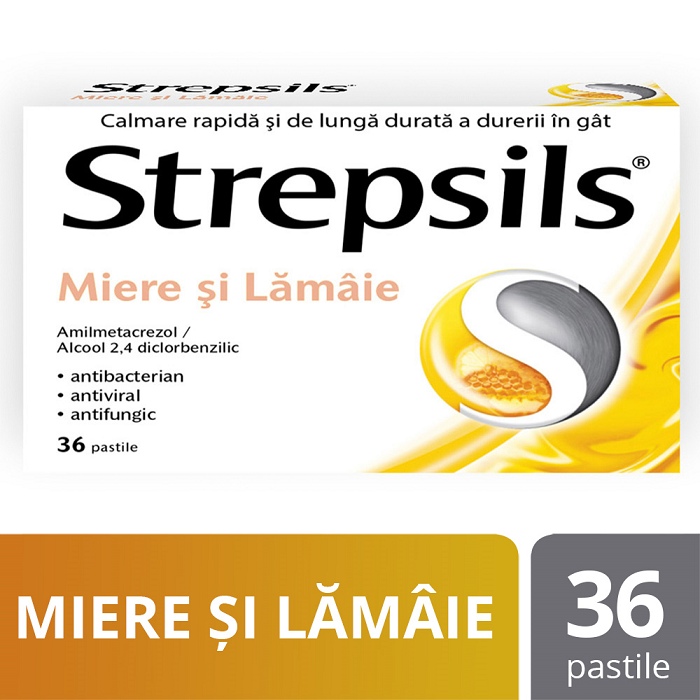 Strepsils miere si lamaie, 36 pastile, Reckitt Benckiser Healthcare