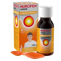 Nurofen Junior sirop cu aroma de portocale, 6-12 ani, 40 mg/ml, 100 ml, Reckitt Benckiser