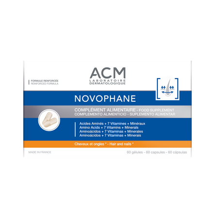 Capsule pentru par si unghii Novophane, 60 capsule, Acm