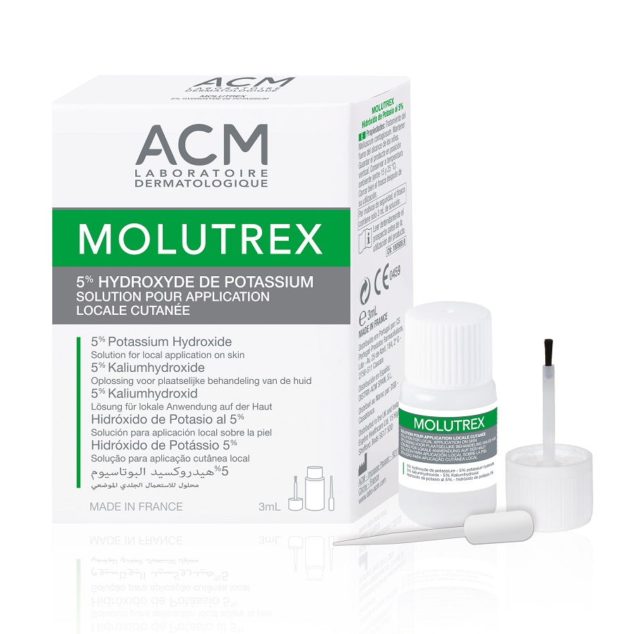 Solutie pentru aplicatii locale cutanate, Molutrex, hidroxid de potasiu 5%, 3 ml, ACM