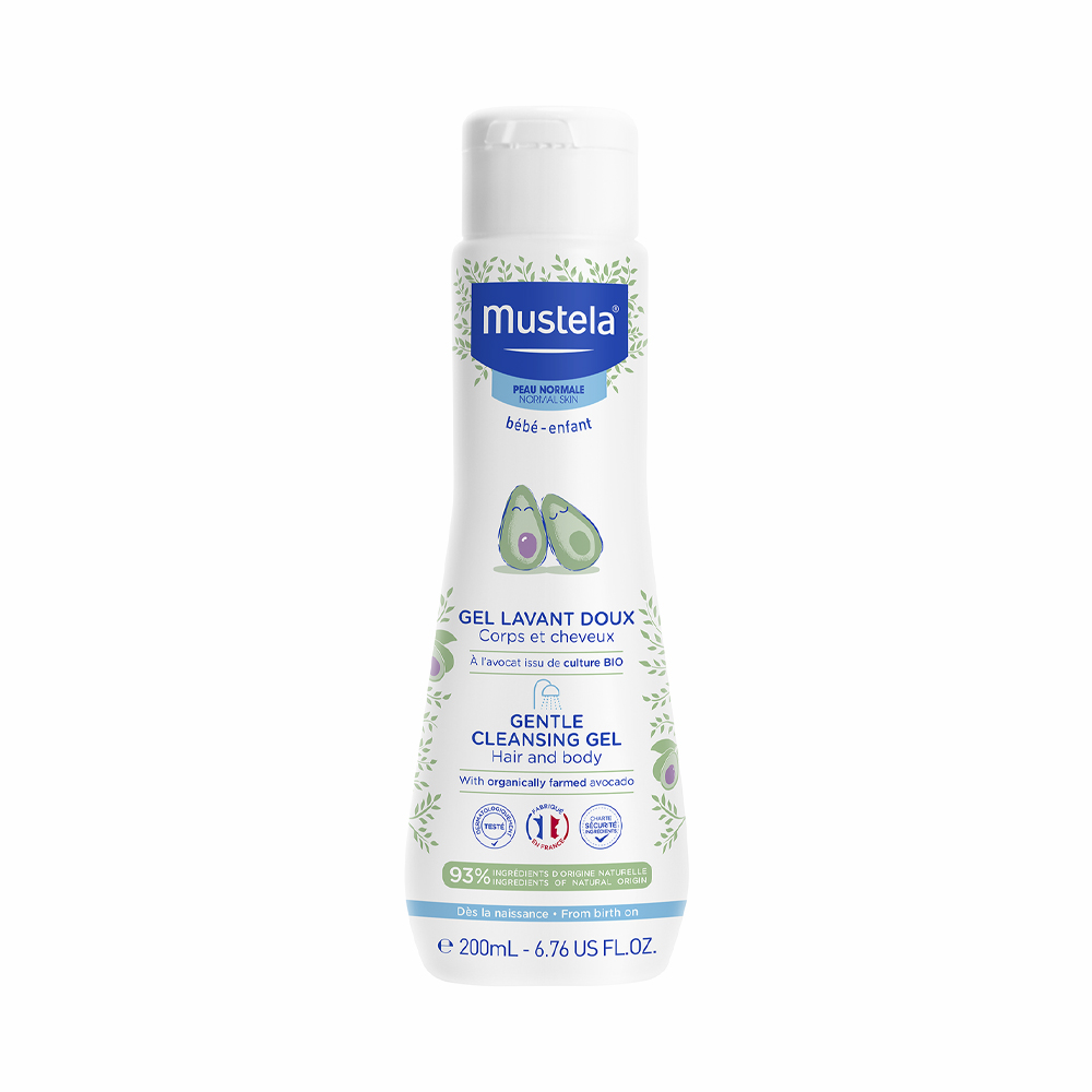 Gel de curatare delicat pentru par si corp, 200 ml, Mustela