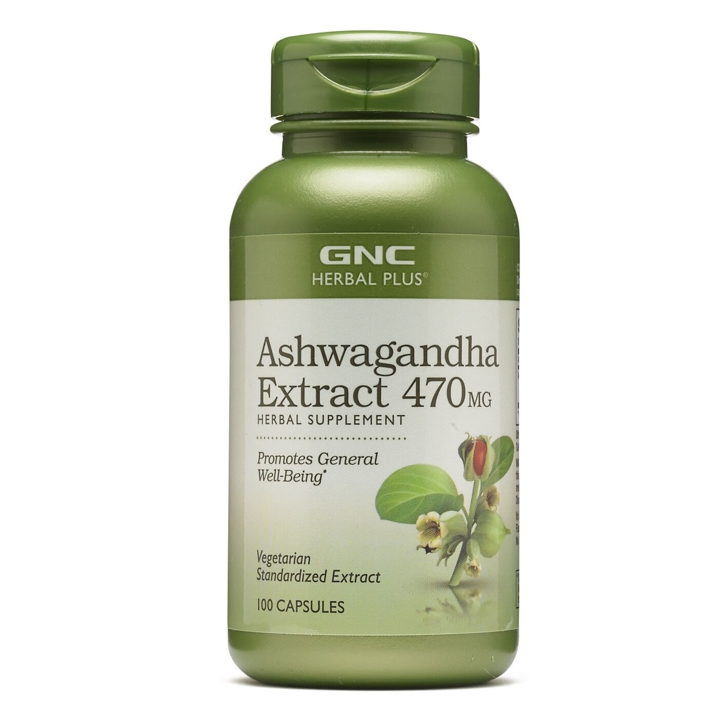 Ashwagandha, 470 mg, 100 capsule, GNC