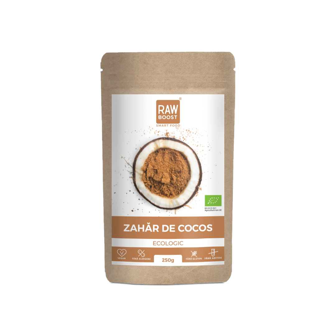 Zahar bio de cocos, 250 g, RawBoost