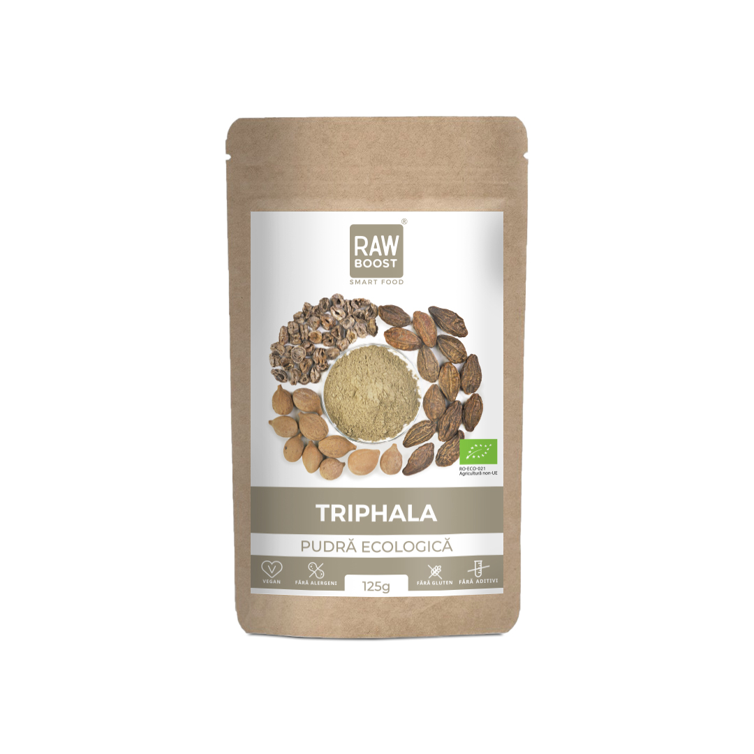 Pudra de Triphala Bio, 125 g, RawBoost