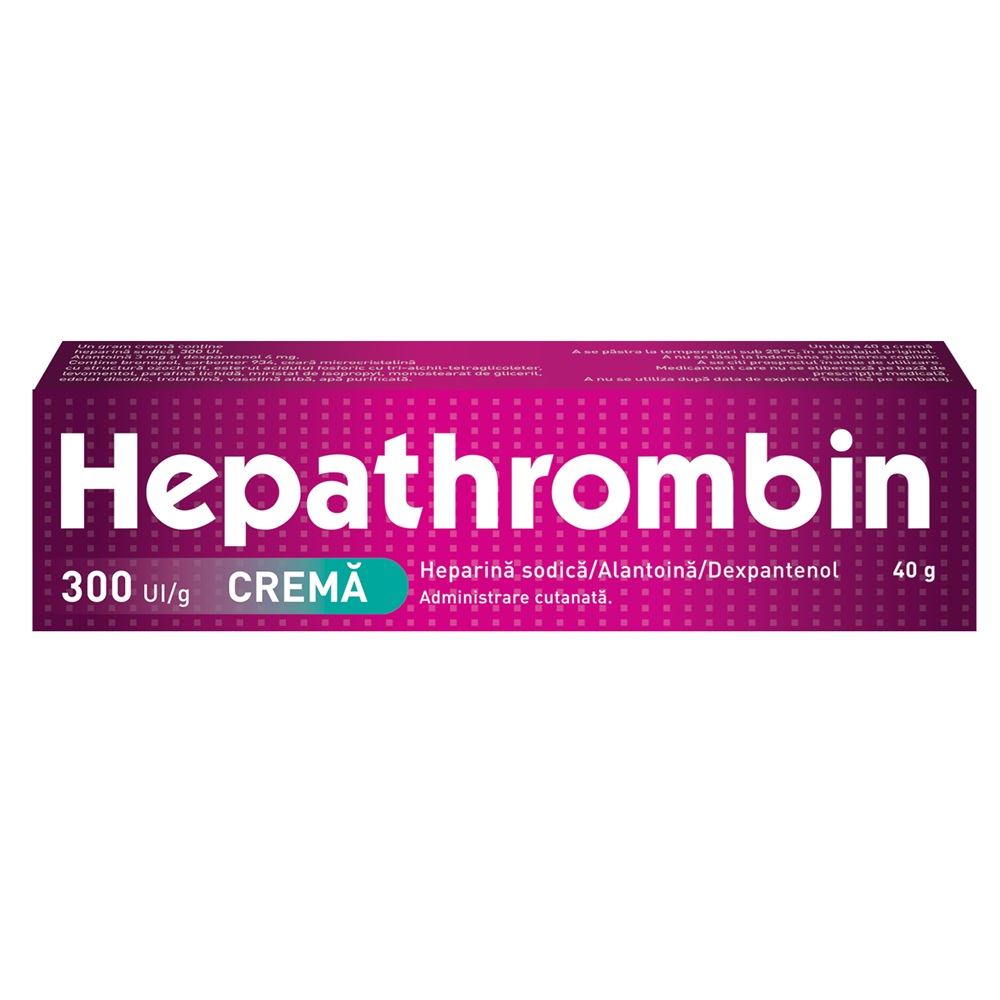 Hepathrombin crema, 300 UI/ g, 40 g, Hemofarm