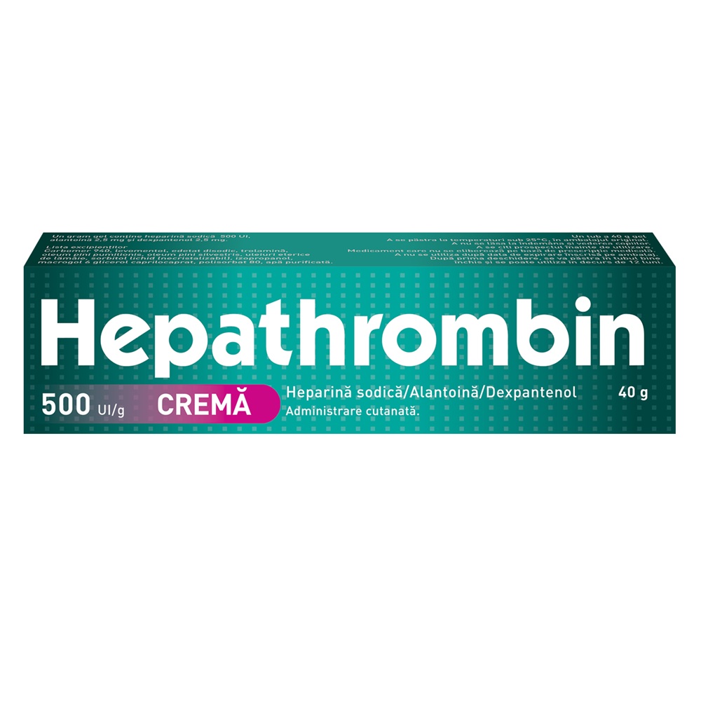 Hepathrombin crema, 500 UI/ g, 40 g, Hemofarm