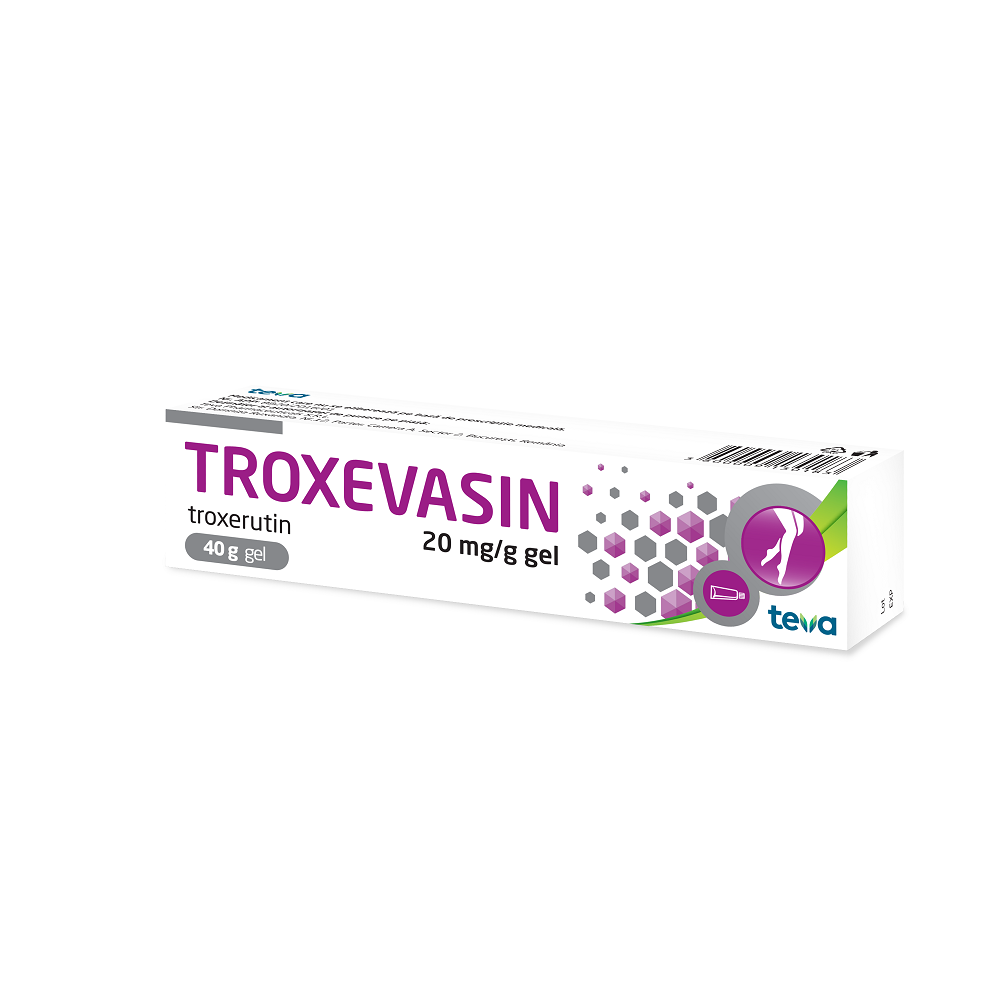 Troxevasin gel, 20 mg/g, 40 g, Teva