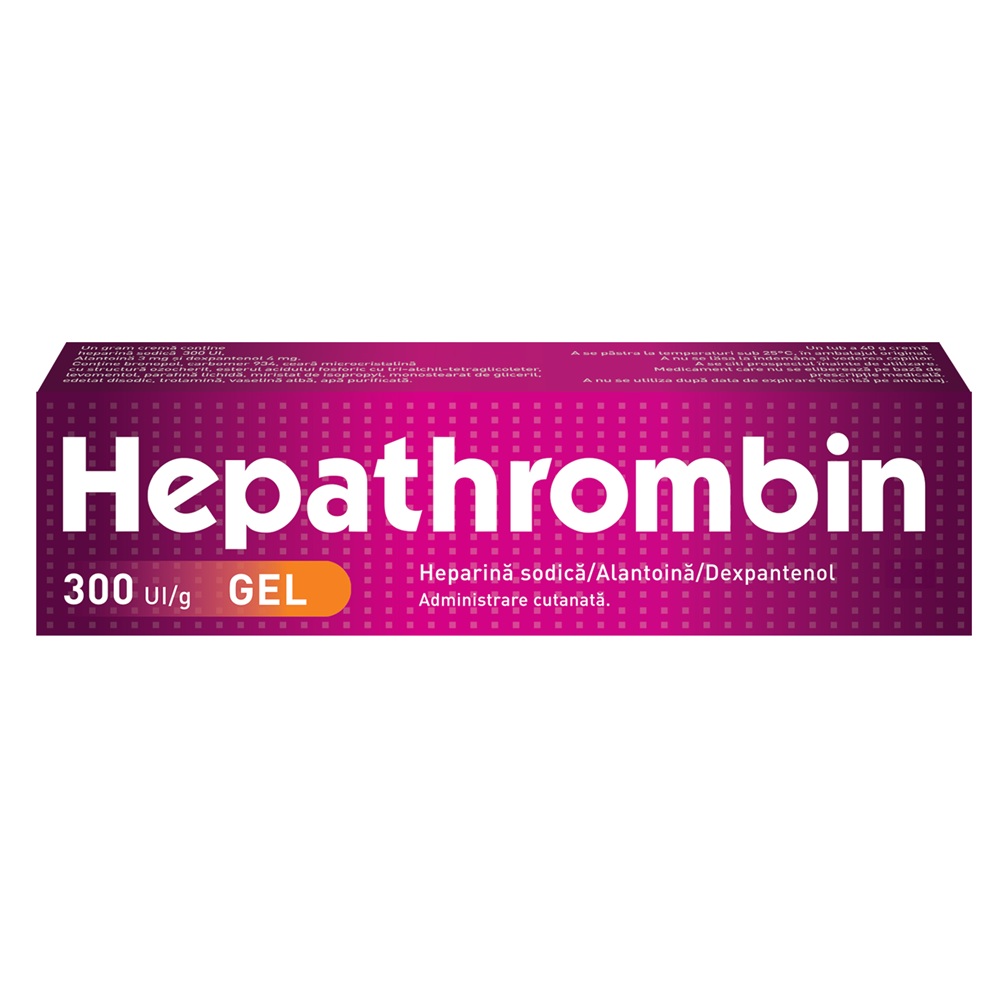 Hepathrombin gel, 300 UI/ g, 40 g, Hemofarm