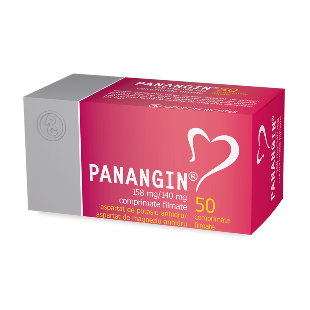 Panangin, 158 mg/140 mg, 50 comprimate filmate, Gedeon Richter
