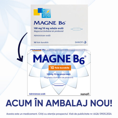 Magne B6, 100 mg/10 mg, 10 fiole, Sanofi 611536