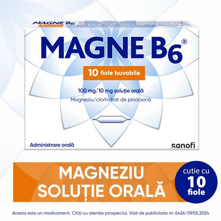 Magne B6, 100 mg/10 mg, 10 fiole, Sanofi 611537