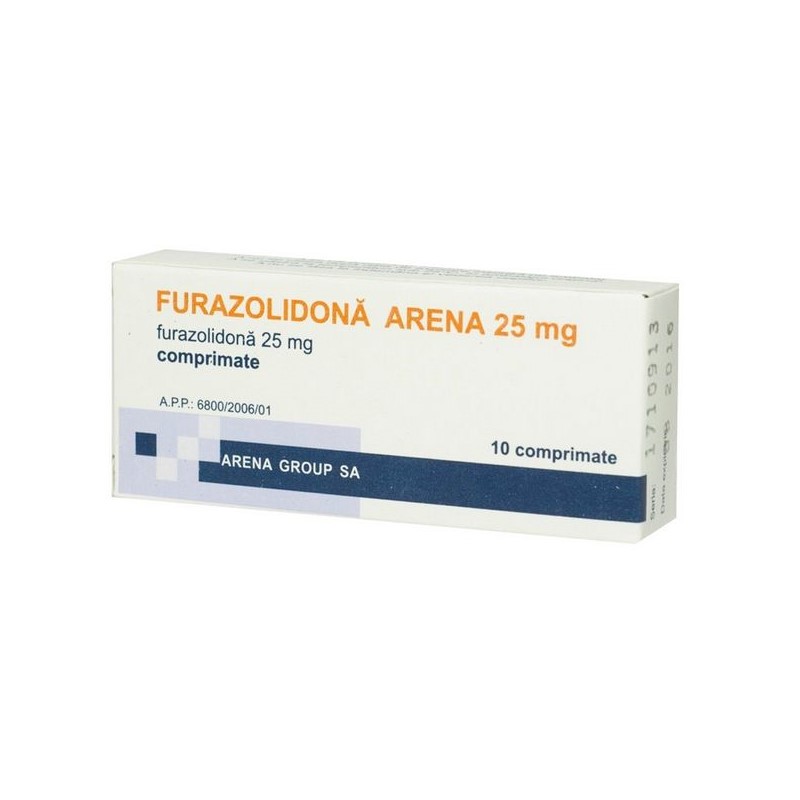 Furazolidona Arena, 25 mg, 10 comprimate, Arena Group