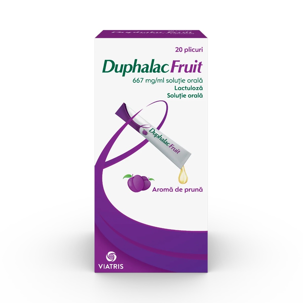 Duphalac Fruit, 667 mg/ml soluţie orală, 20 plicuri, Mylan