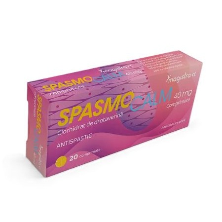 Spasmocalm, 40 mg, 20 comprimate, Magistra C&C
