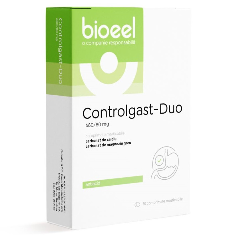 Controlgast Duo, 680/80mg, 30 comprimate, Bioeel