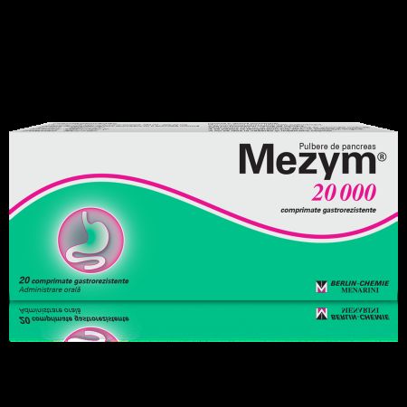 Mezym 20000, 20 comprimate, Berlin-Chemie Ag